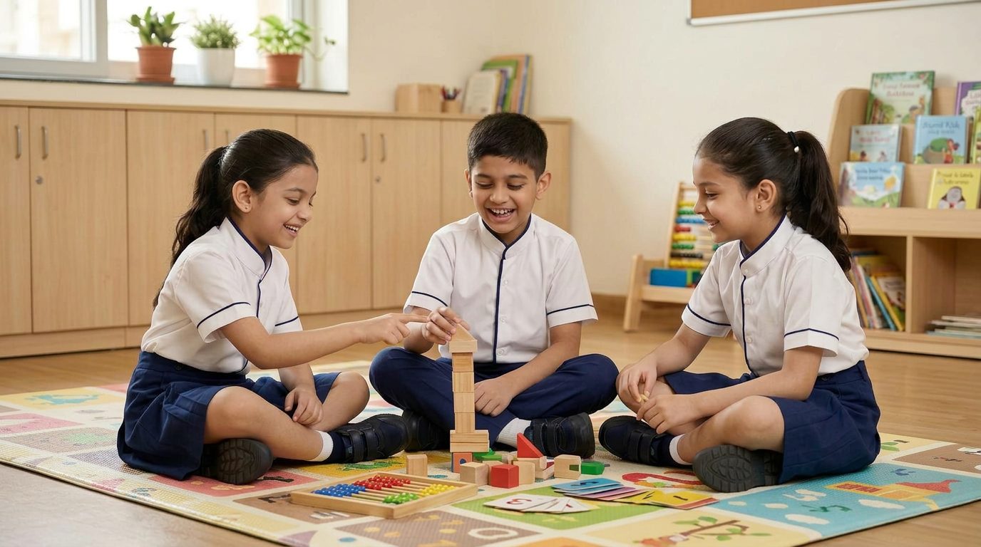 Indian school children doing extracurricular activities