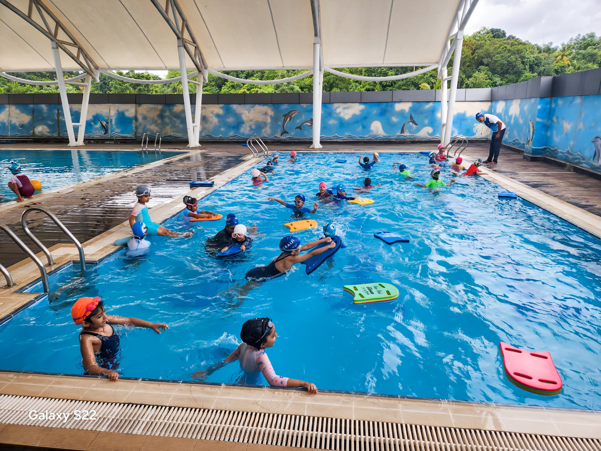 A half-Olympic swimming pool