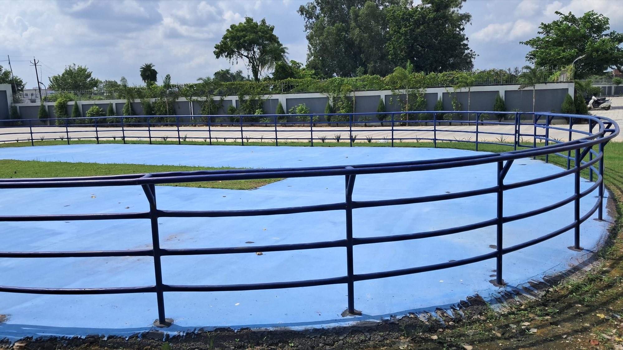 The outdoor skating rink